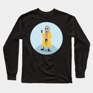 woman and seagulls Long Sleeve T-Shirt